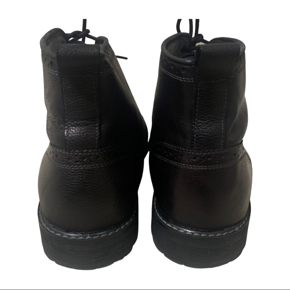 Florsheim Men’s Black Leather Tumblr Gaffney Wingtip Boots-13 main image 4